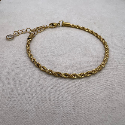 Gold Rope Chain Bracelet