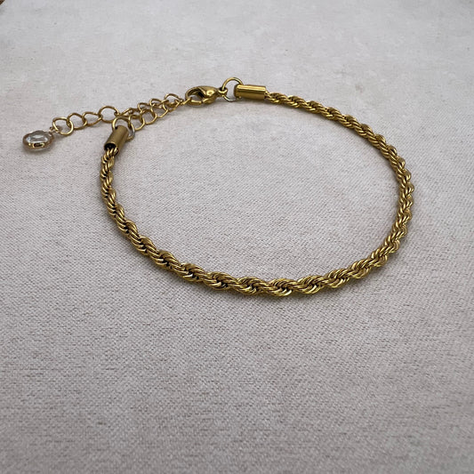 Gold Rope Chain Bracelet
