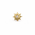 Crystal Sun Screwback Earring