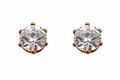 Small Crystal Rose Gold Stud Earrings