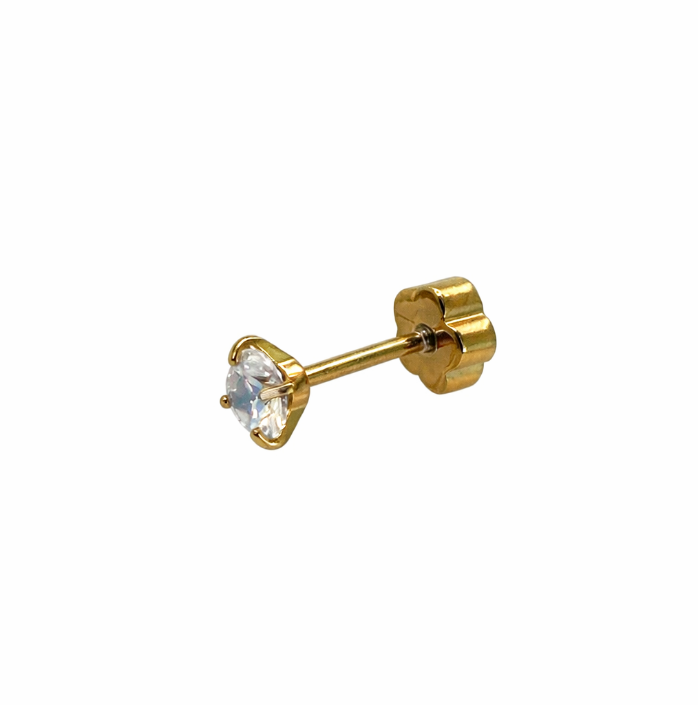 Topaz Crystal Screwback Earring