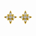 Small Crystal Gold Stud Earrings