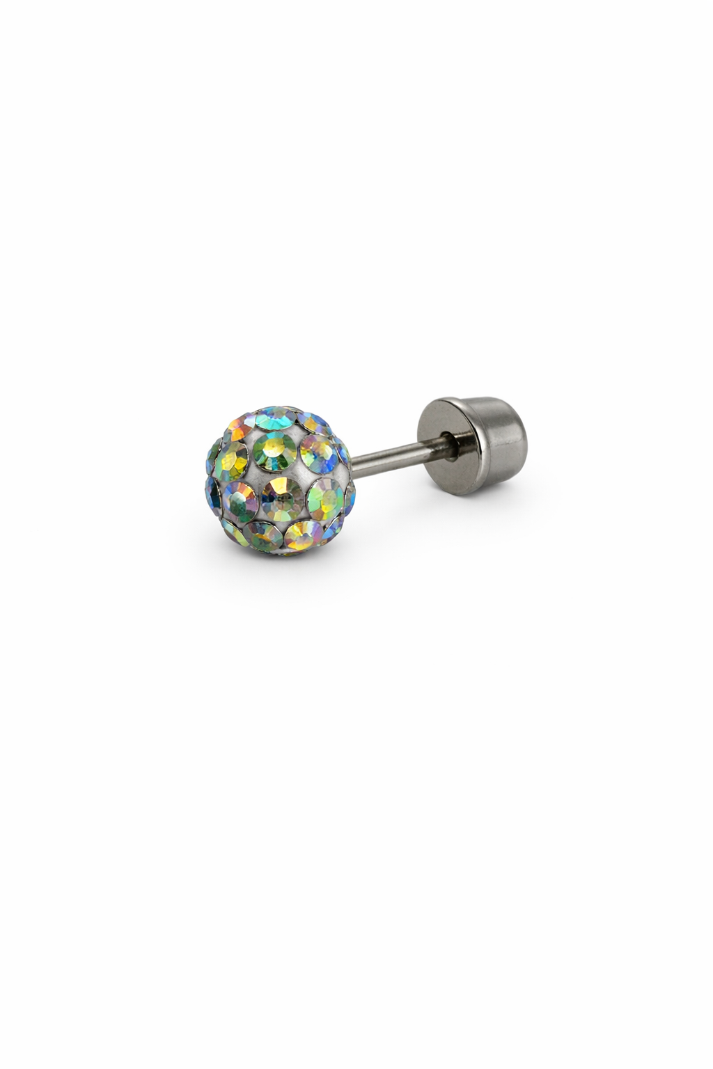 Rainbow Disco Screwback Earring