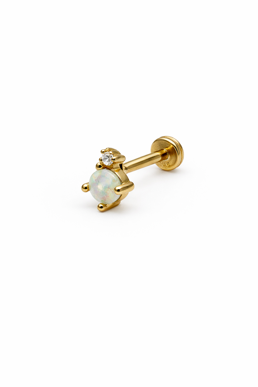 Fire Opal Screwback Earring