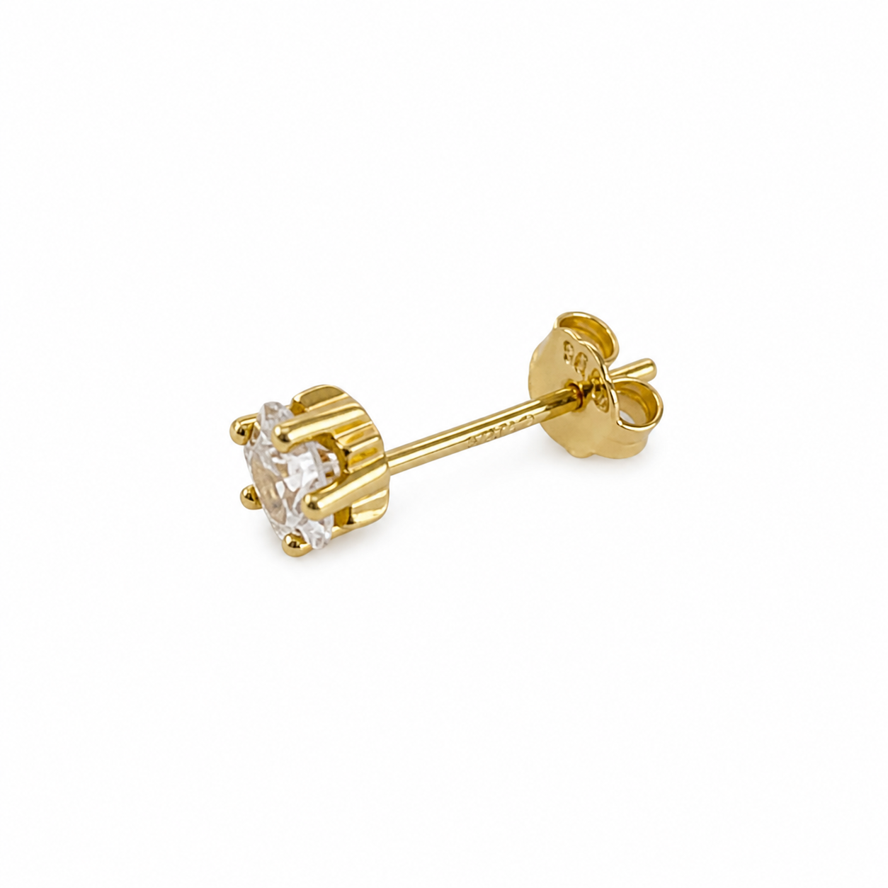 Small Crystal Star Gold Stud Earrings