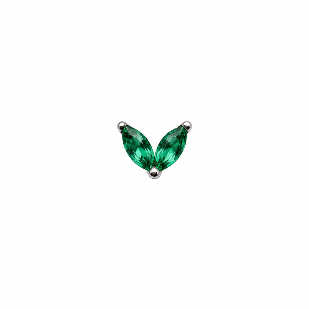 Green Crystal Screwback Earring