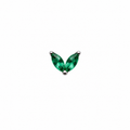 Green Crystal Screwback Earring