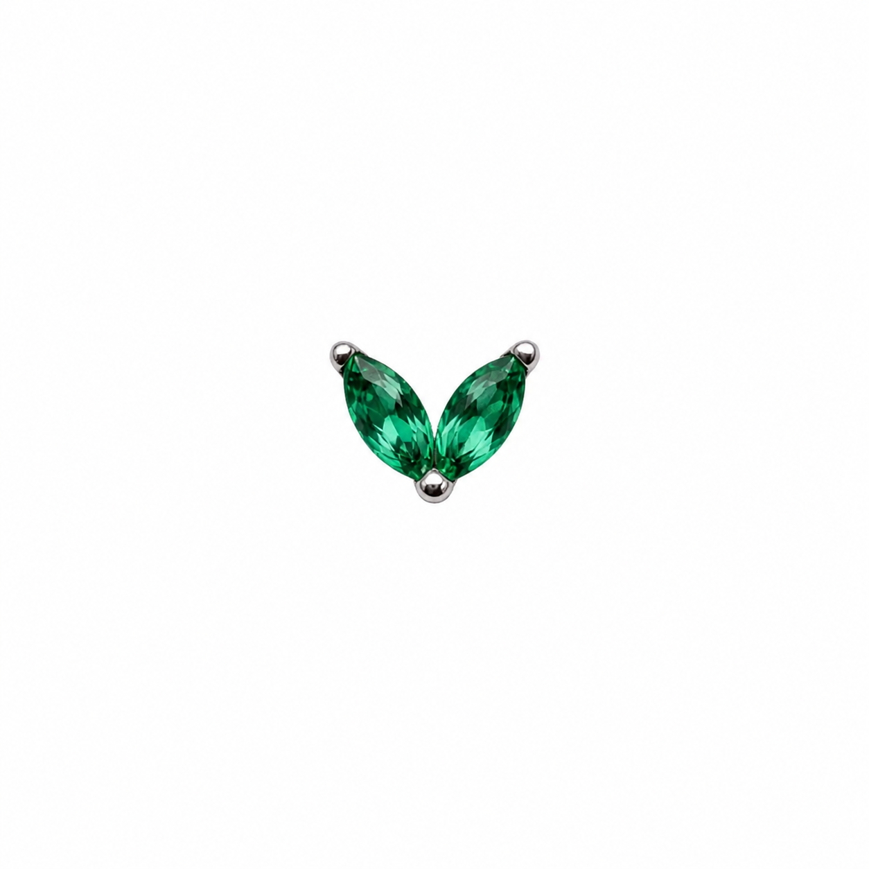 Green Crystal Screwback Earring