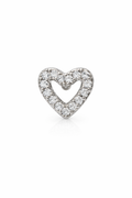 Crystal Heart Screwback Earring
