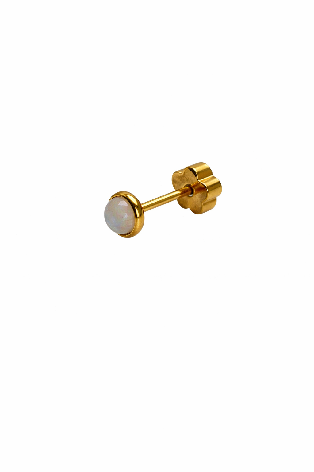 Medium Fire Opal Screwback Earring