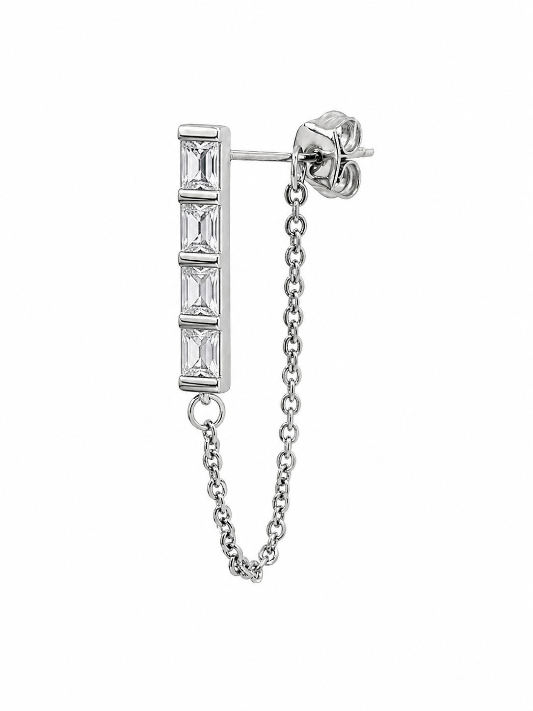 Crystal Chain Stud Earrings
