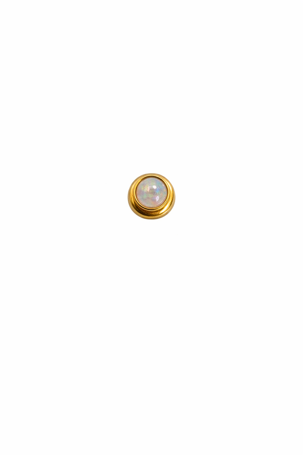 Small Fire Opal Screwback Earring