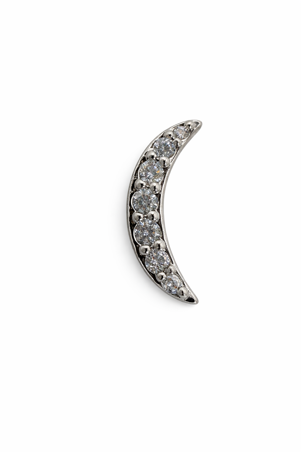 Crystal Moon Screwback Earring