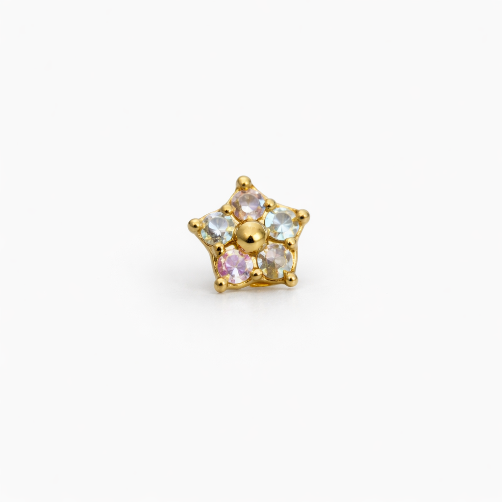 Crystal Topaz Screwback Earring