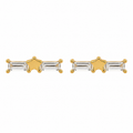 Petite Crystal Gold Stud Earrings