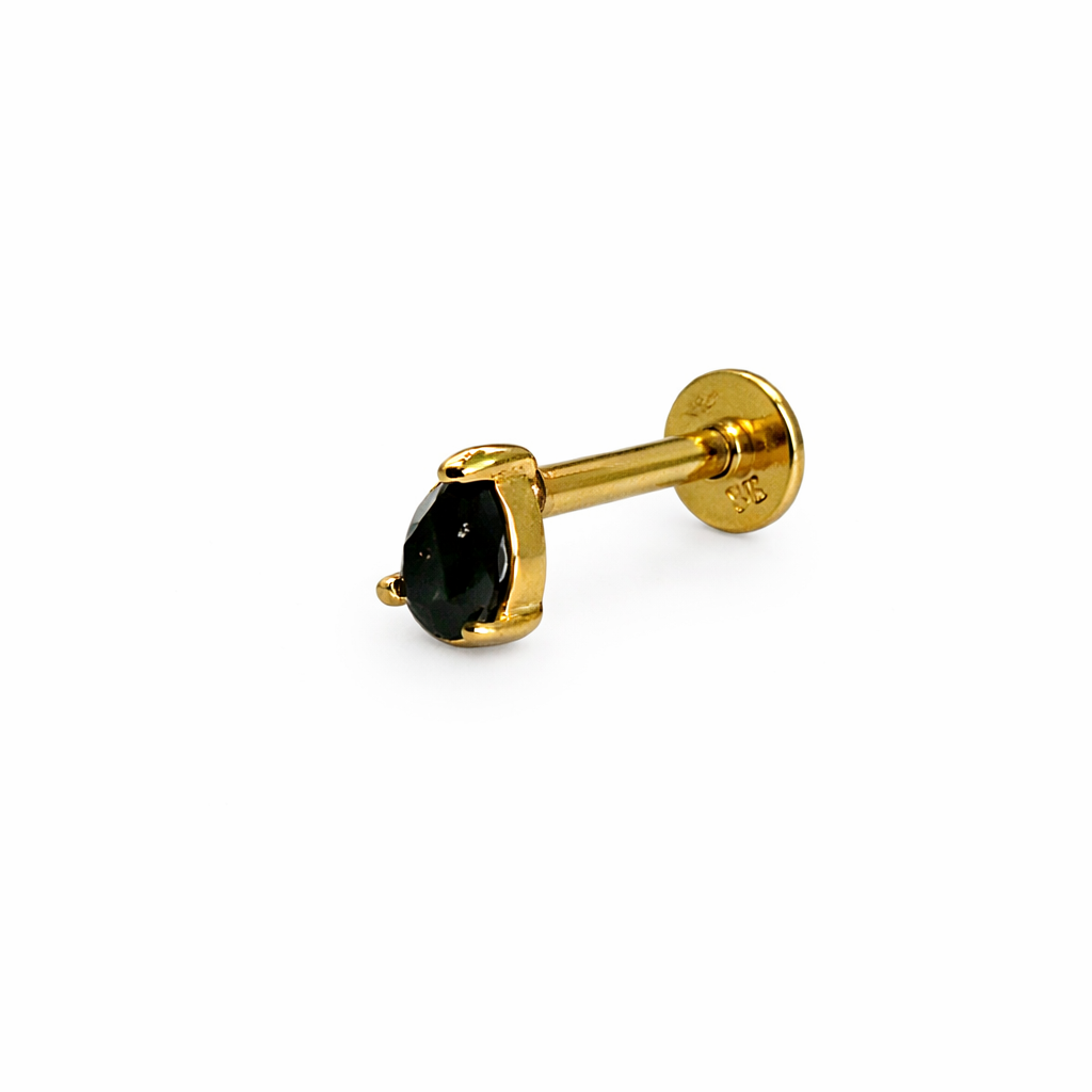 Crystal Teardrop Screwback Earring