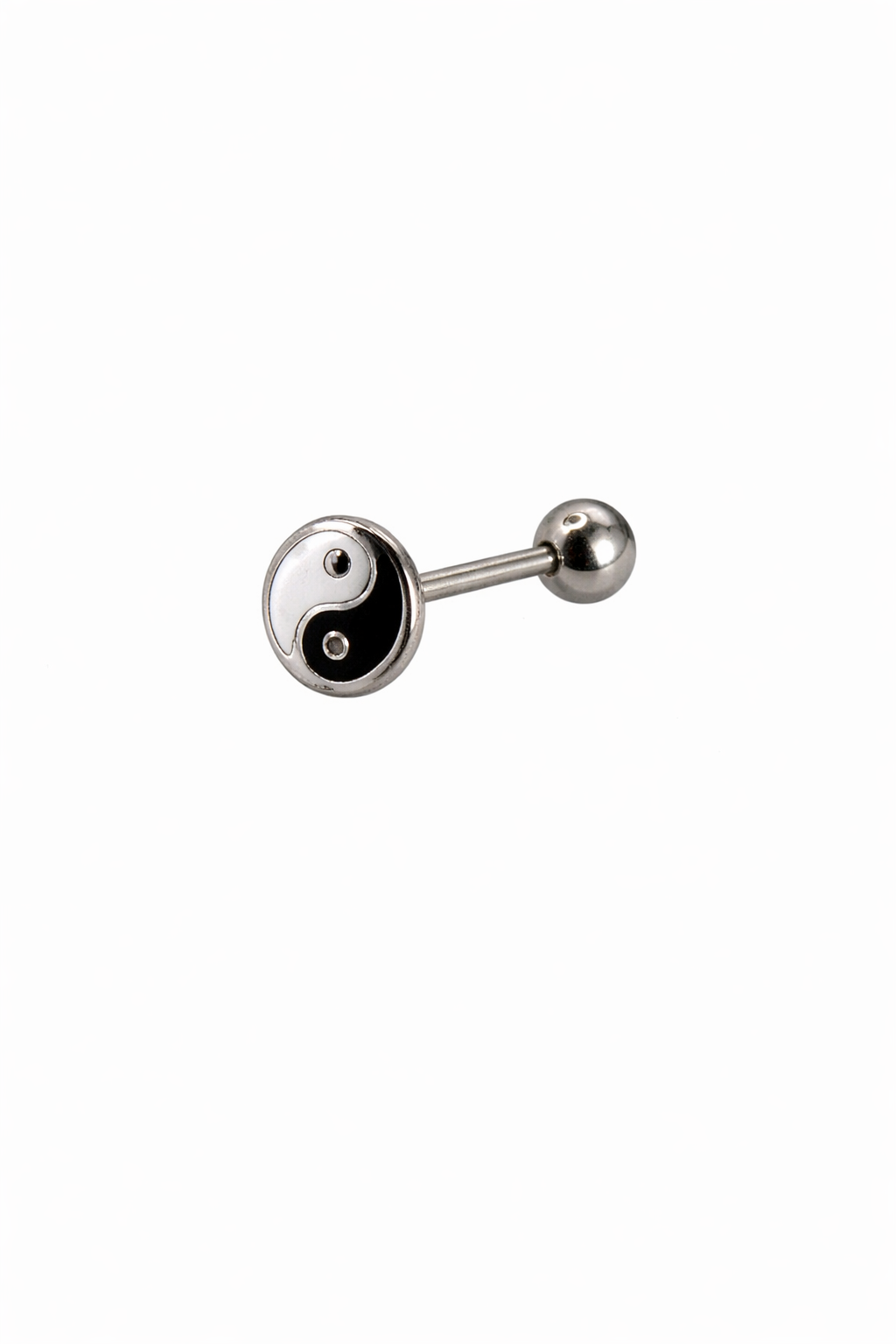 Enamel Yin Yang Screwback Earring