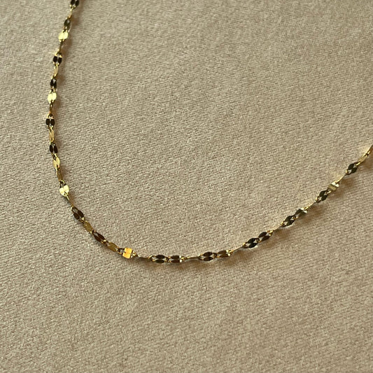 Gold Dainty Lace Chain Necklace