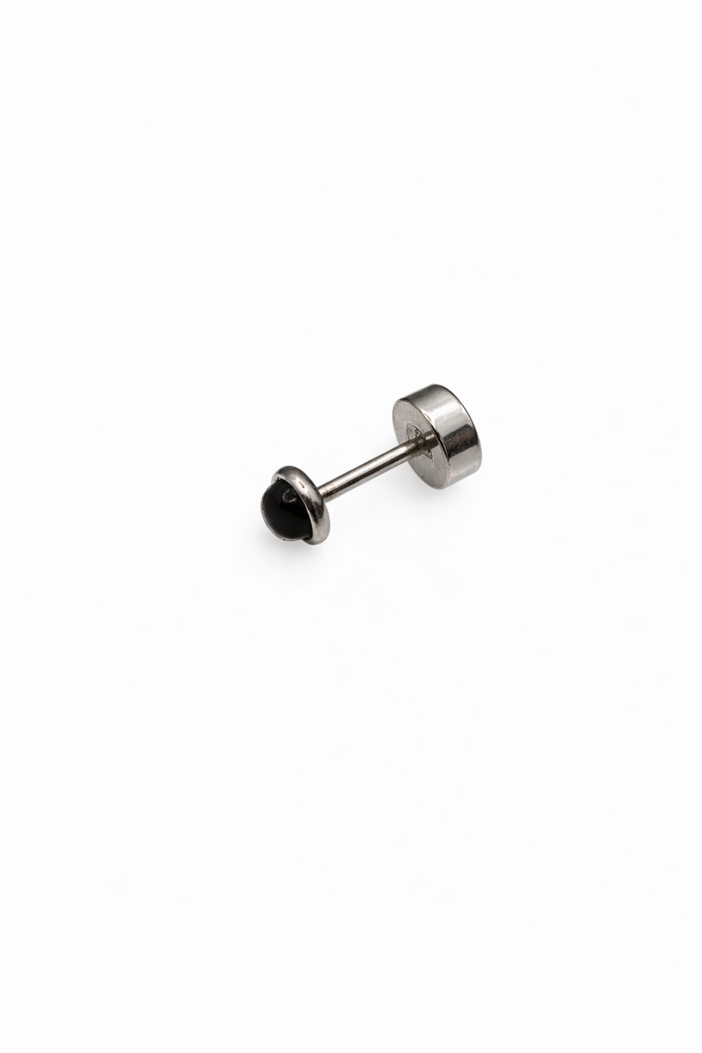 Black Screwback Earring