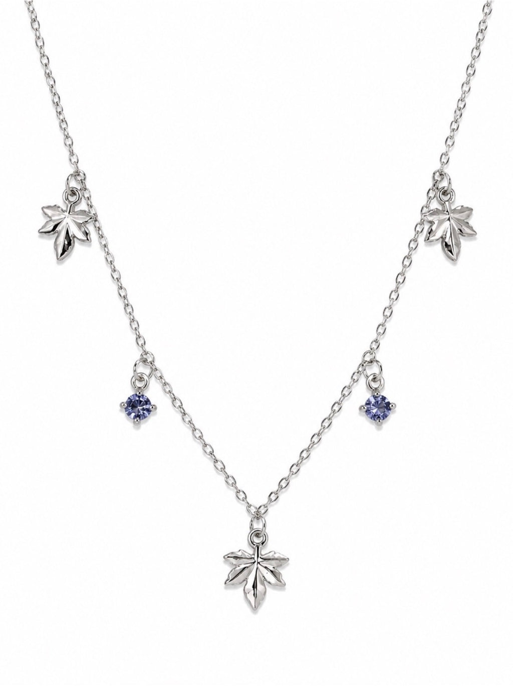 Tanzanite & Maple Leaf Necklace