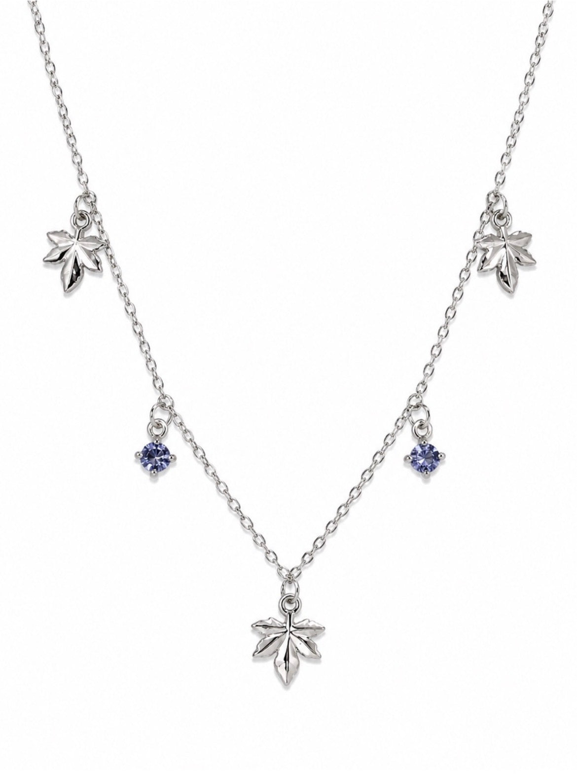 Tanzanite & Maple Leaf Necklace