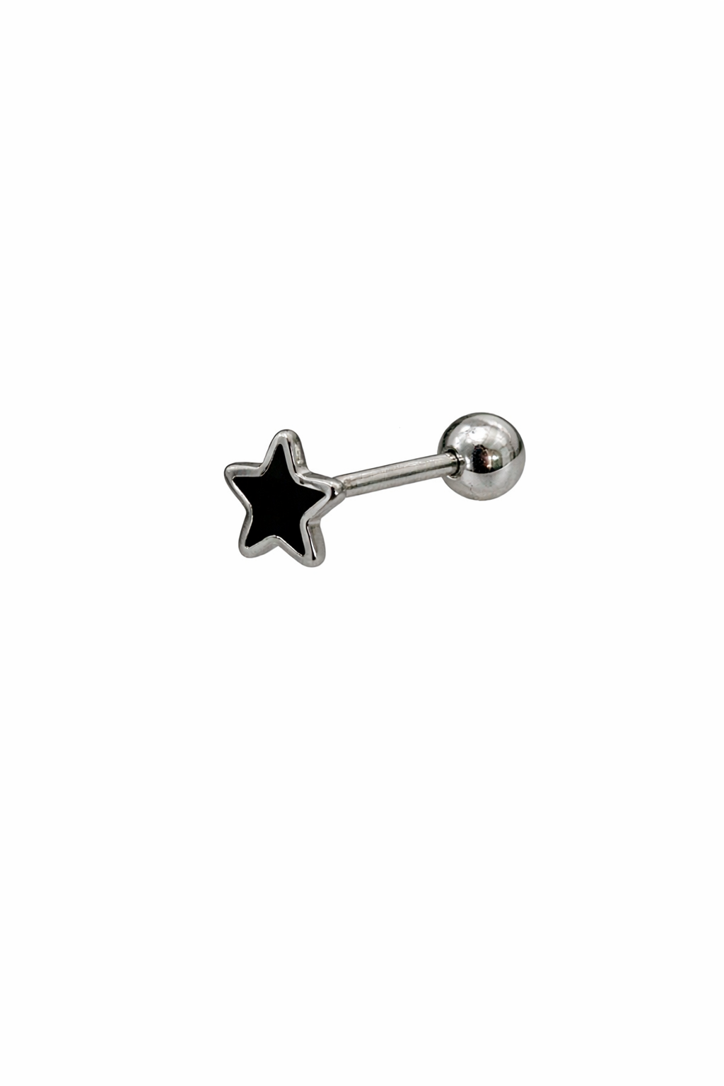 Enamel Star Screwback Earring