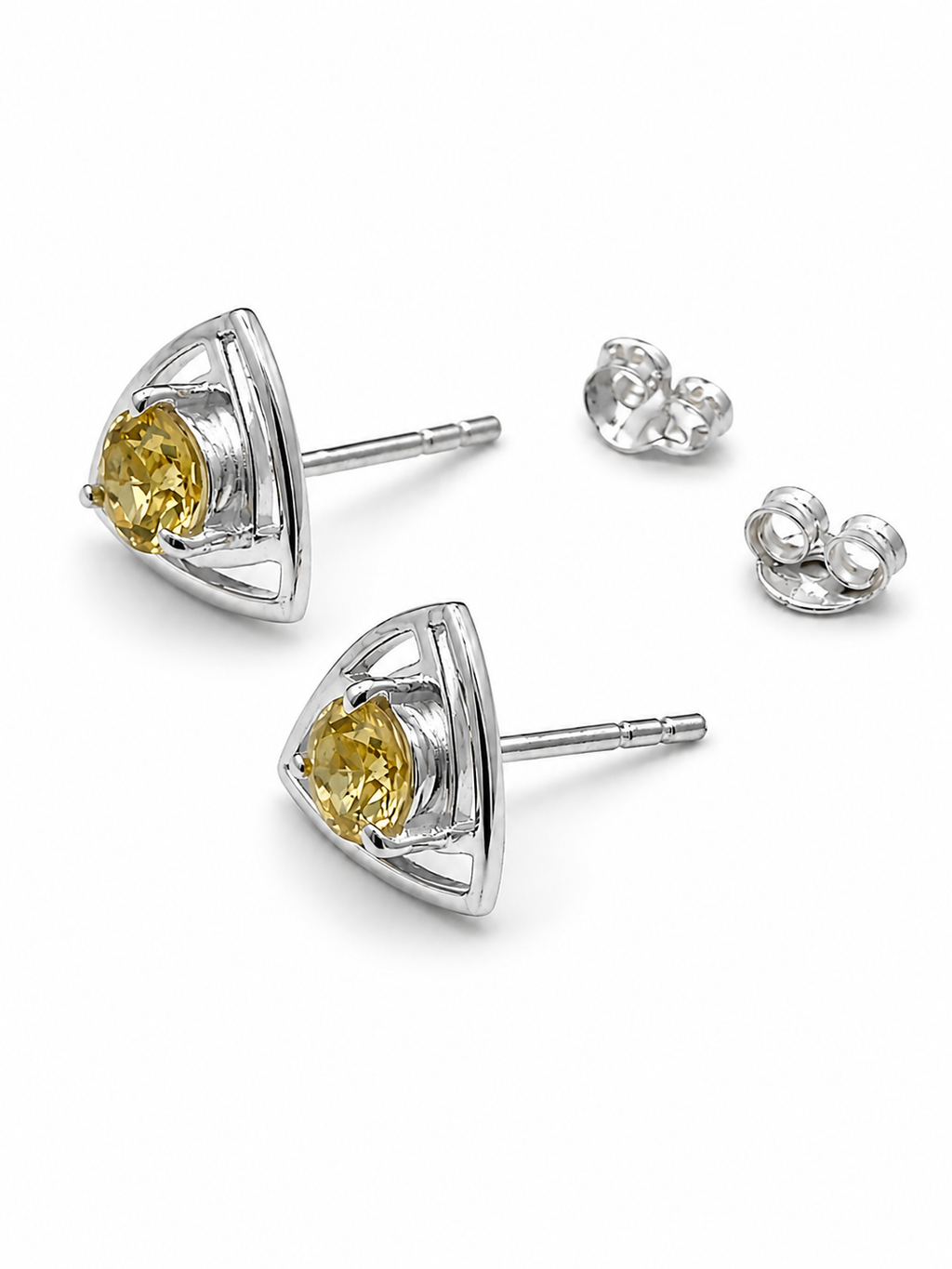 Citrine Trinity Studs