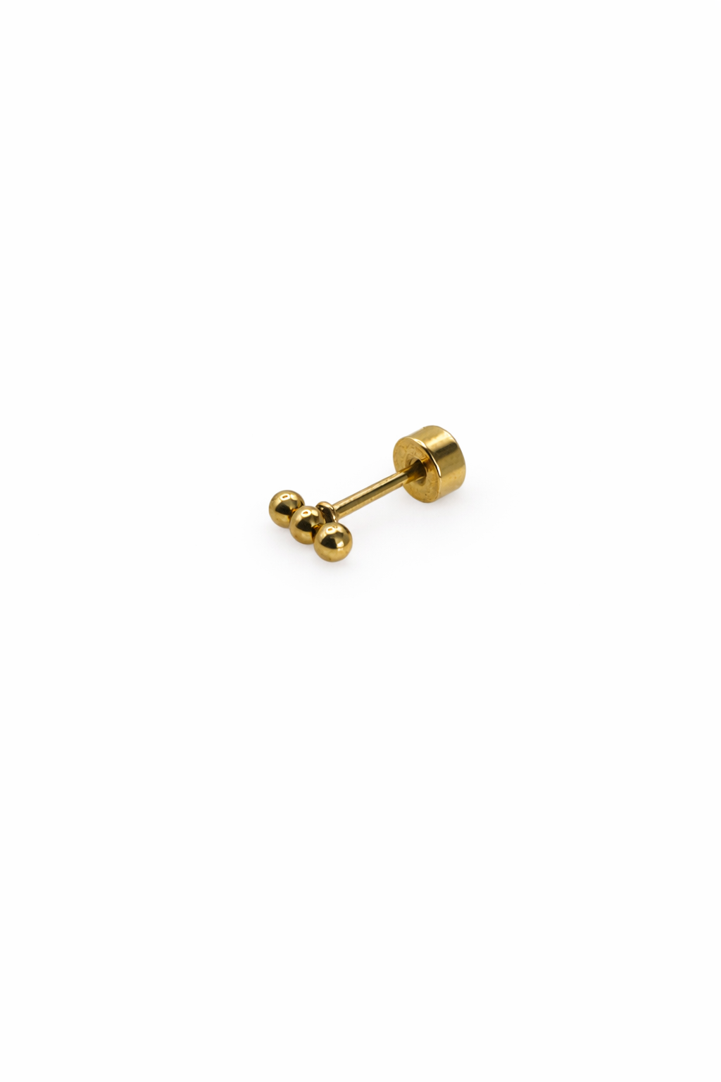 Gold Peas In A Pod Screwback Earring