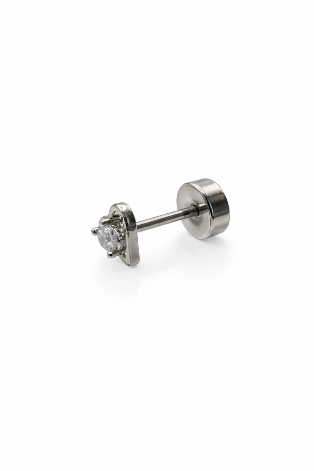 Crystal Heart Screwback Earring