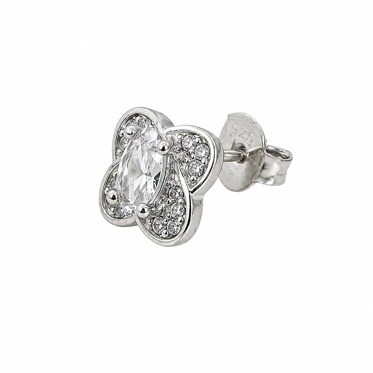 Crystal Butterfly Stud Earrings