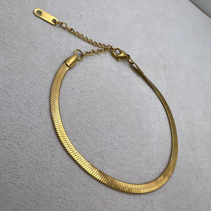 Gold Herringbone Bracelet