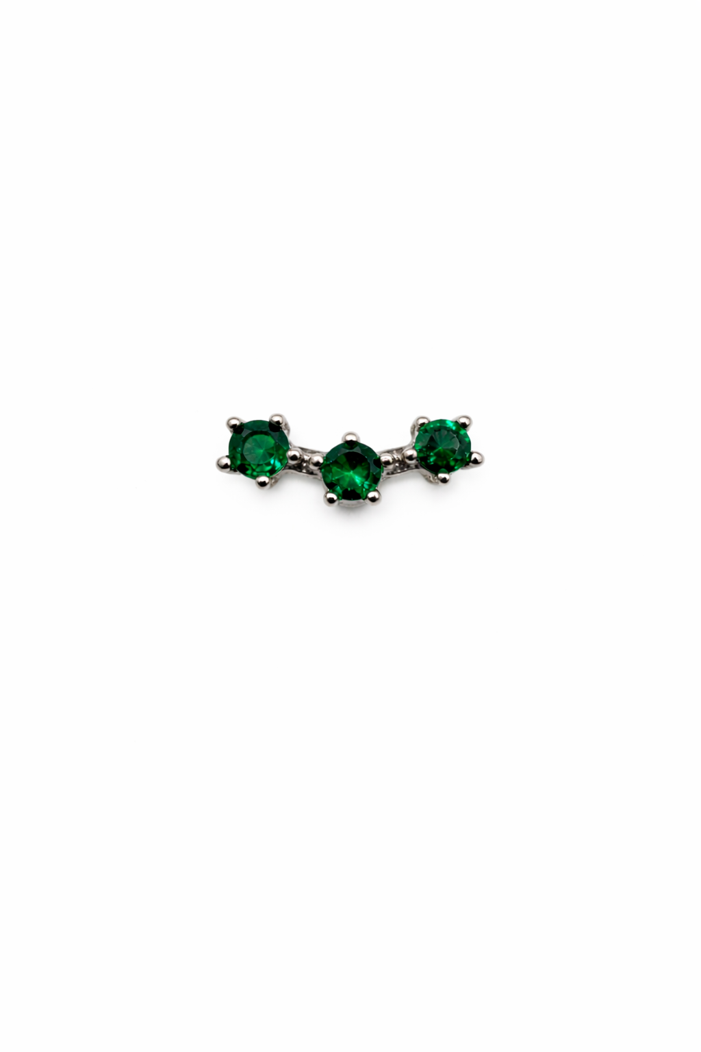 Green Crystal Screwback Earring