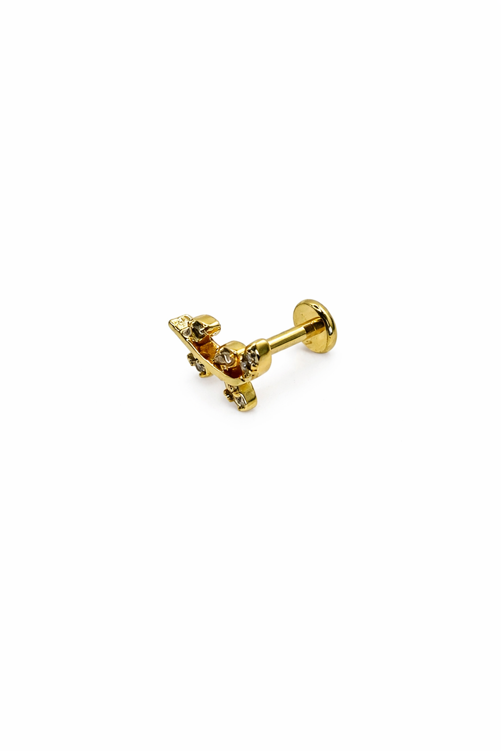 Crystal Leaf Screwback Earring