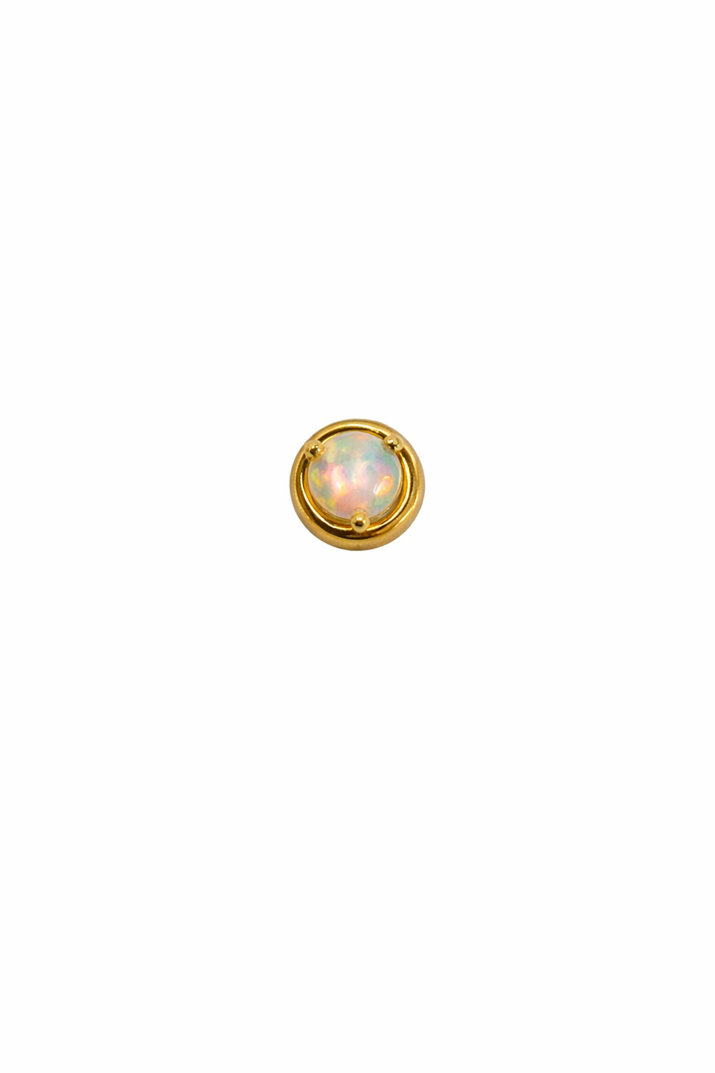 Fire Opal Prong Screwback Earring