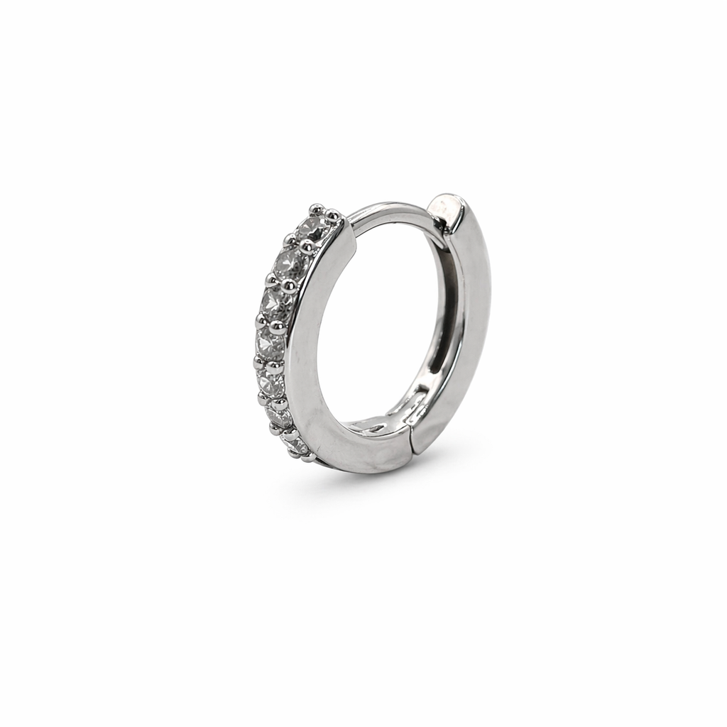 Small Everyday Huggie in Silver