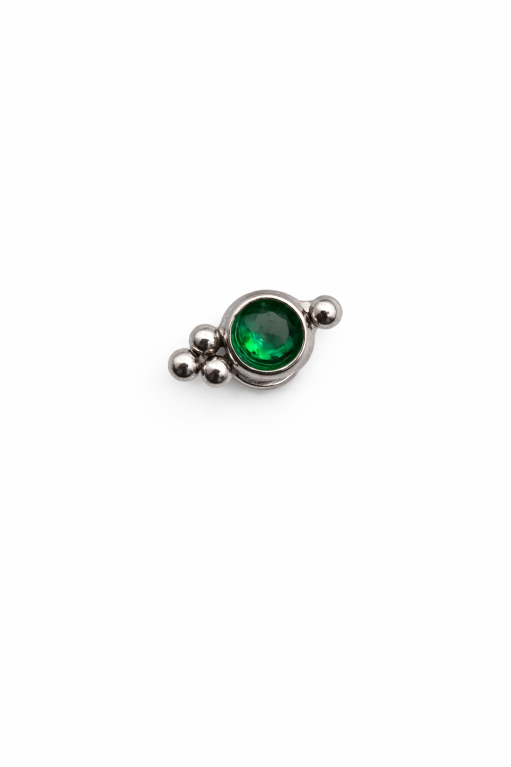 Green Crystal Screwback Earring