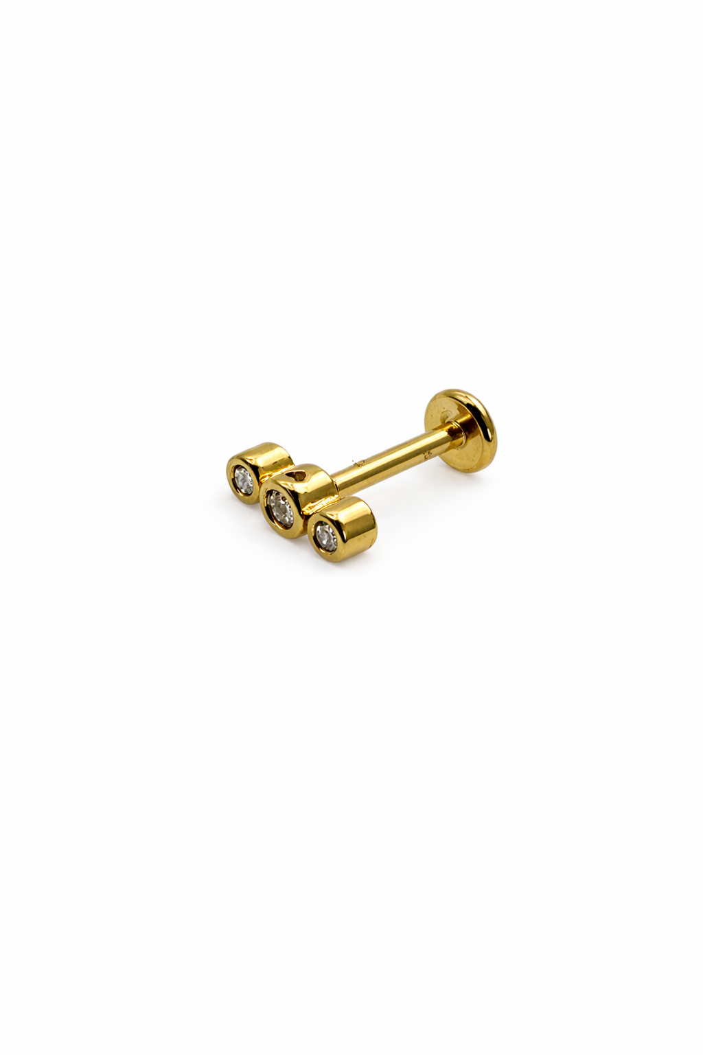 Three Crystal Screwback Earring