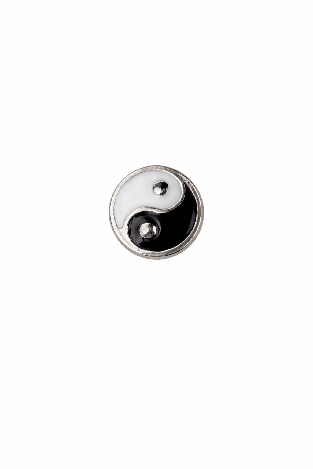 Enamel Yin Yang Screwback Earring