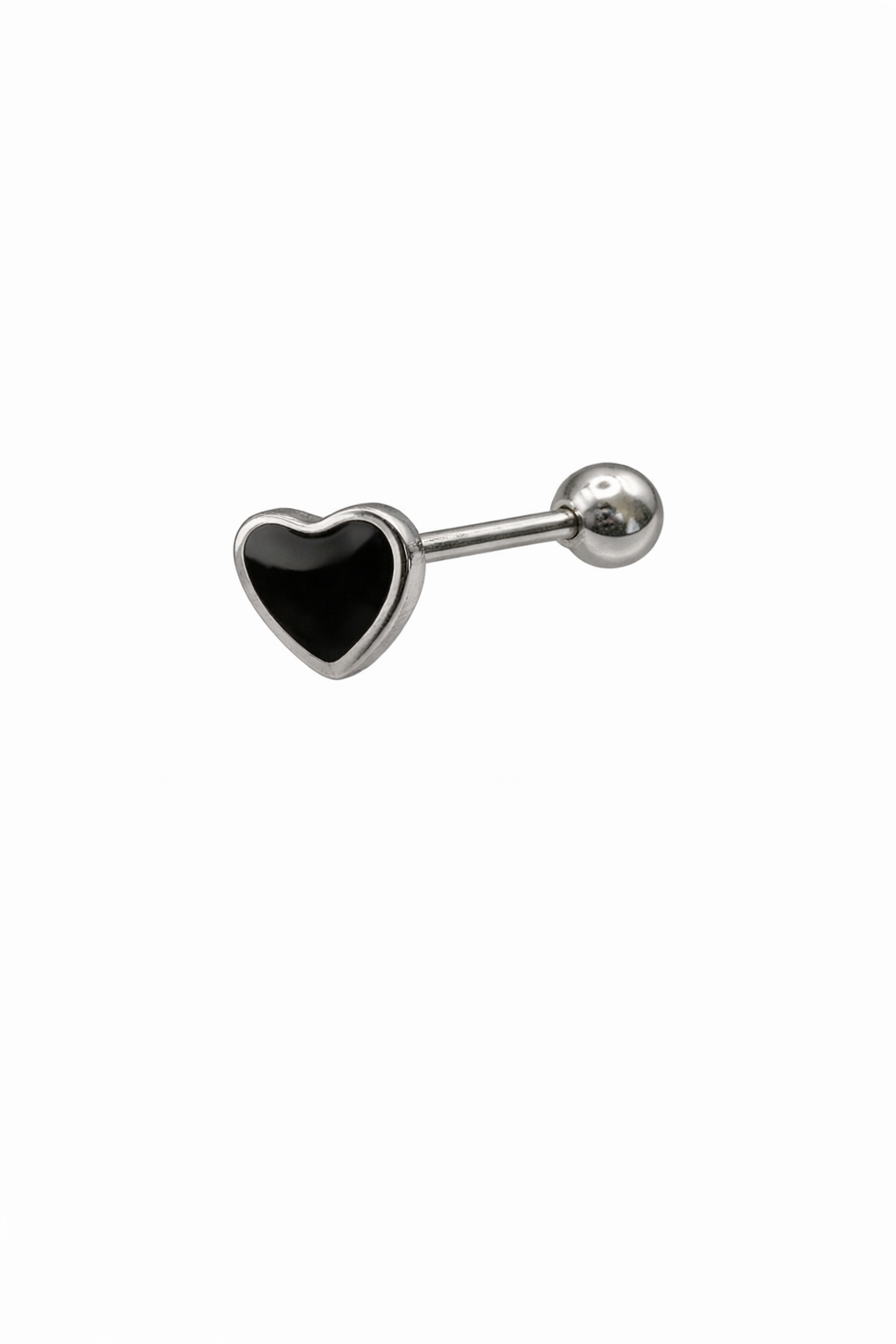 Enamel Heart Screwback Earring