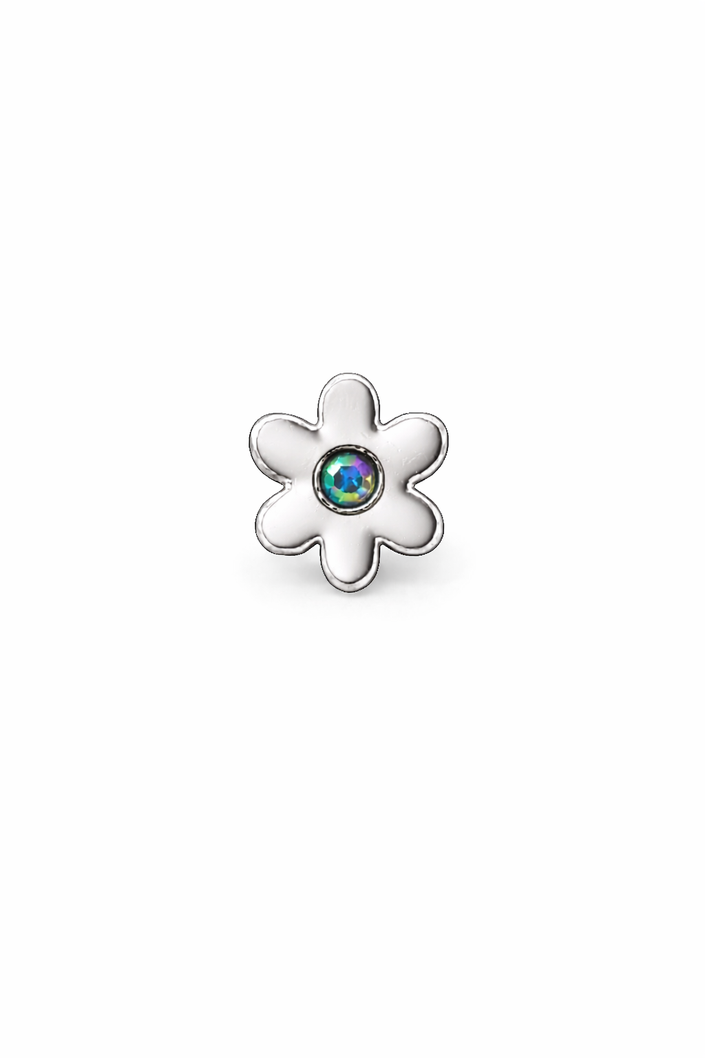 Crystal Flower Screwback Earring