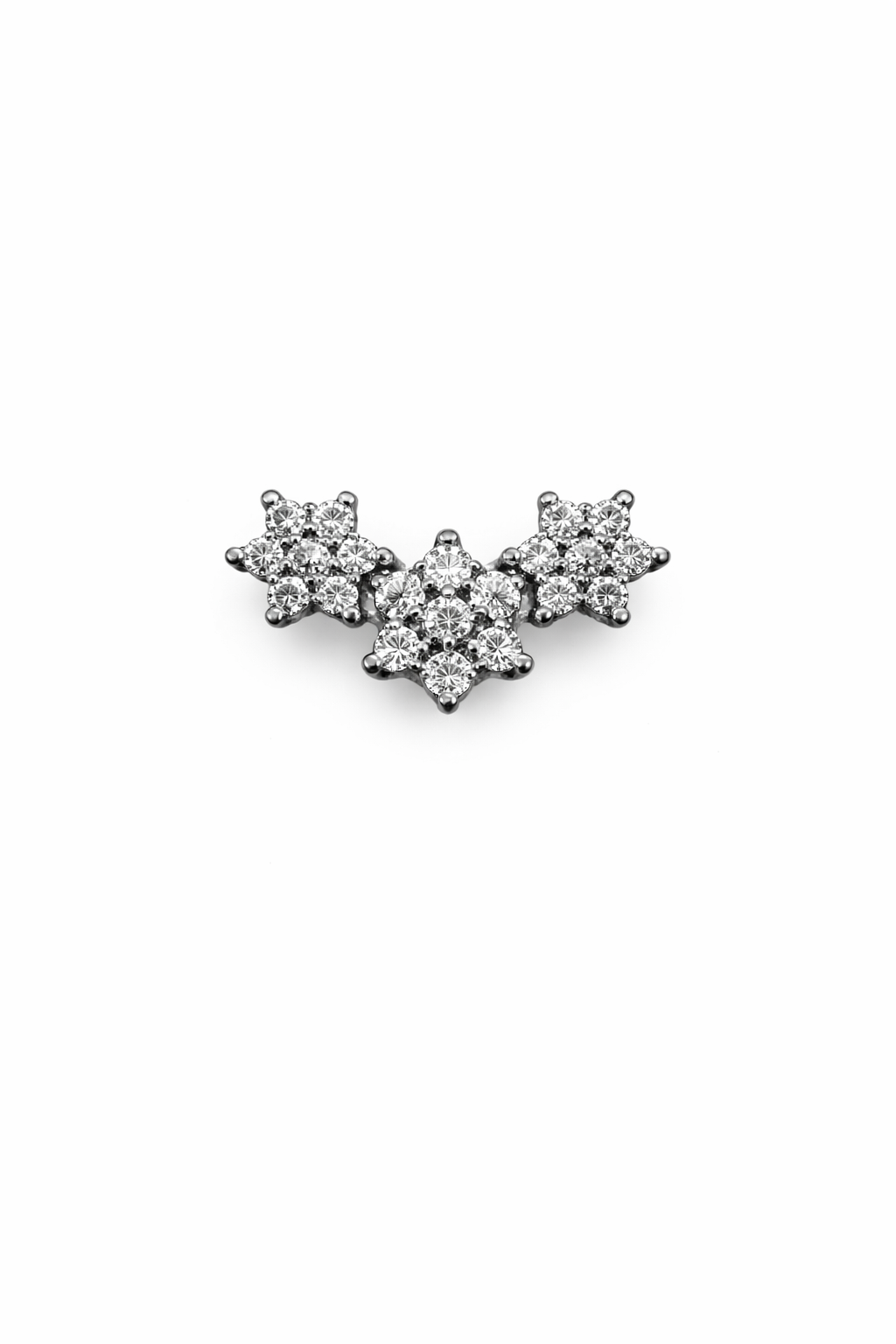 Crystal Flowers Screwback Earring