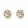 Small Crystal Star Gold Stud Earrings