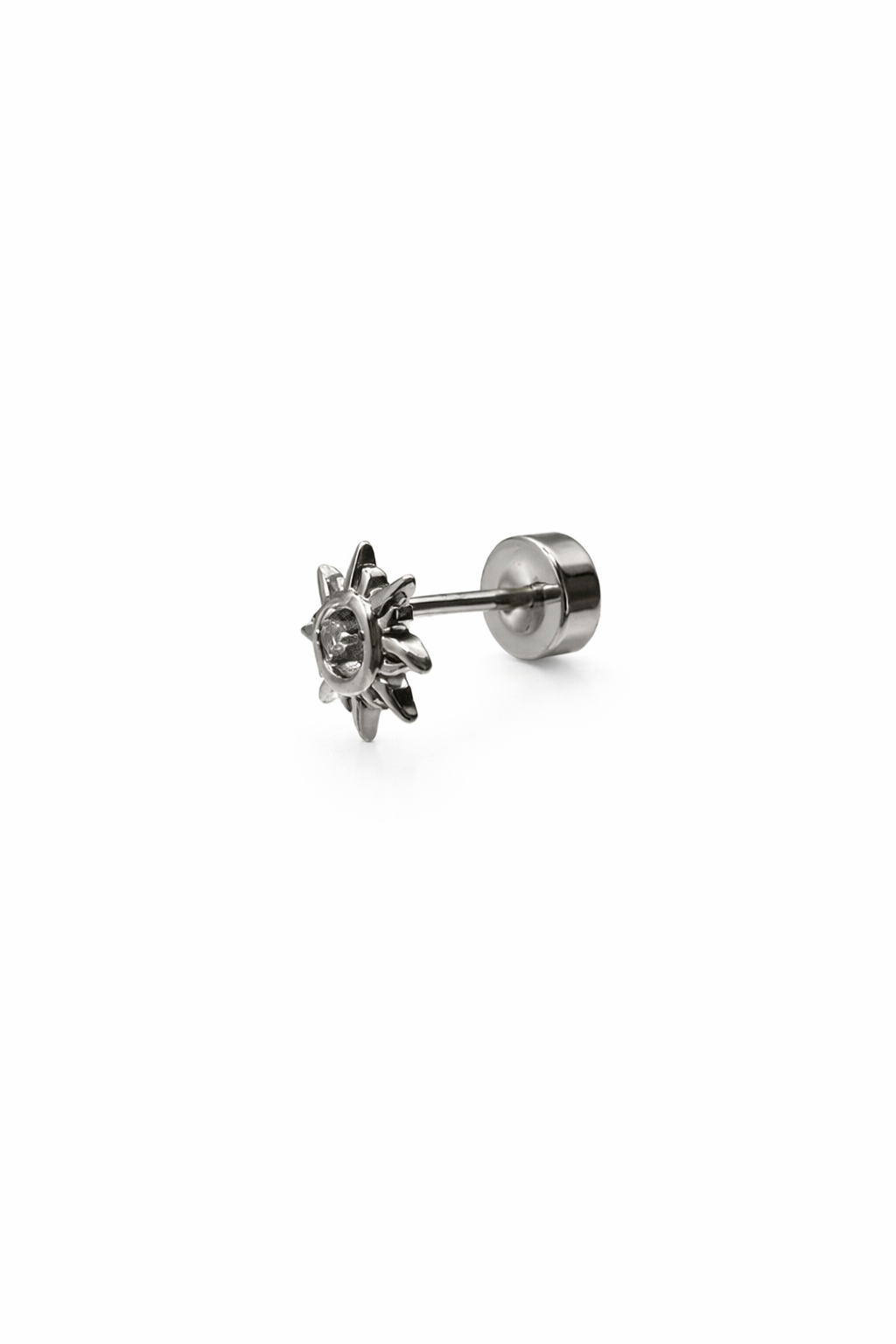 Crystal Sun Screwback Earring