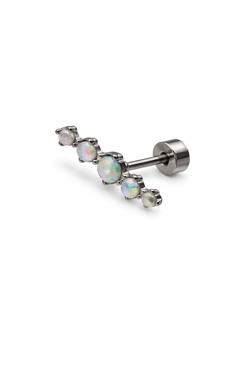 Fire Opal Screwback Earring
