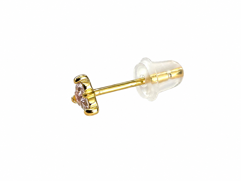 Small Crystal Gold Stud Earrings