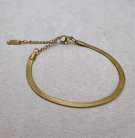 Gold Herringbone Bracelet