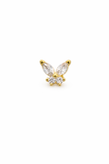 Small Crystal Butterfly Screwback Earring