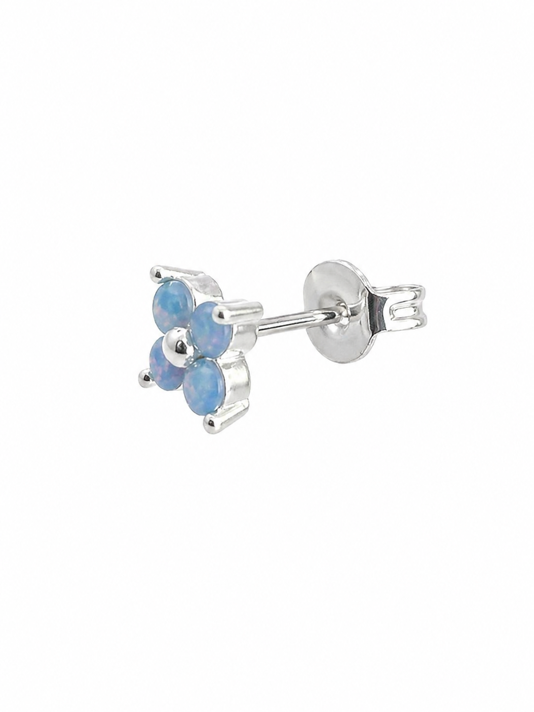 Large Blue Crystal Stud Earrings