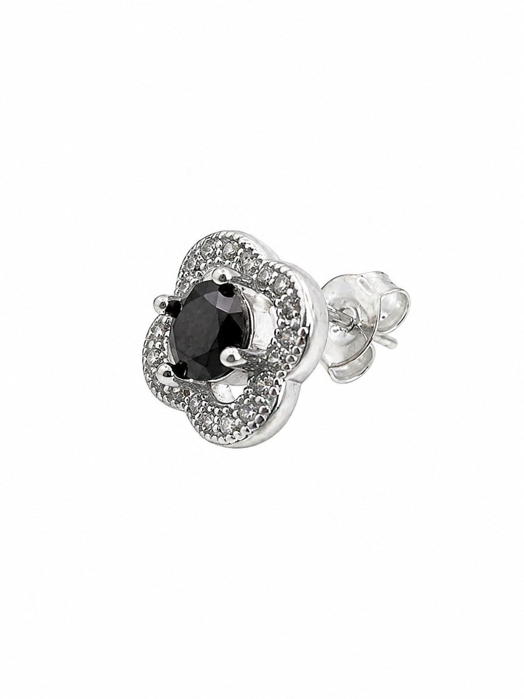 Pavé Crystal Flower Stud Earrings