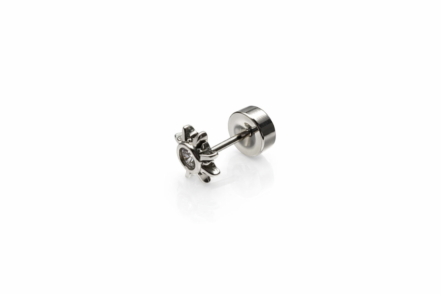 Crystal Sun Screwback Earring